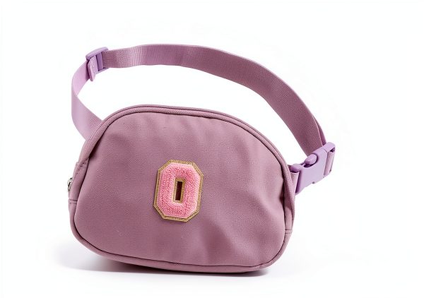 Glratn Girls Fanny Pack Adjustable Strap Chenille Letter-2