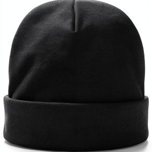 Black Beanie Hat Mens Soft Fleece Lined Acrylic Skull Cap-0