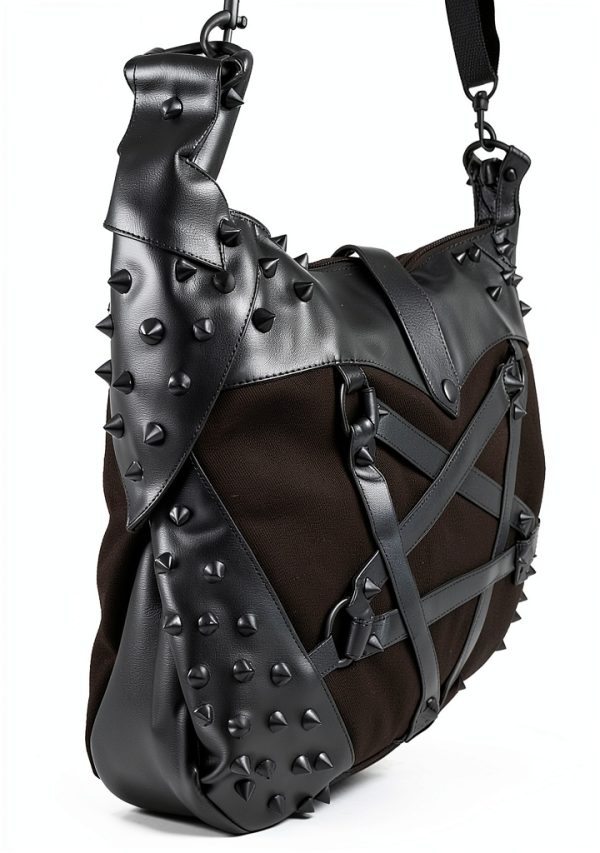 Vixxsin Black Studded Bag Crossbody Handbag Women Pentagram-2
