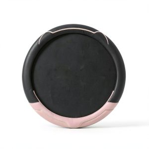 YUE Plush Steering Wheel Cover for Mazda CX-90 Pink Brown-0