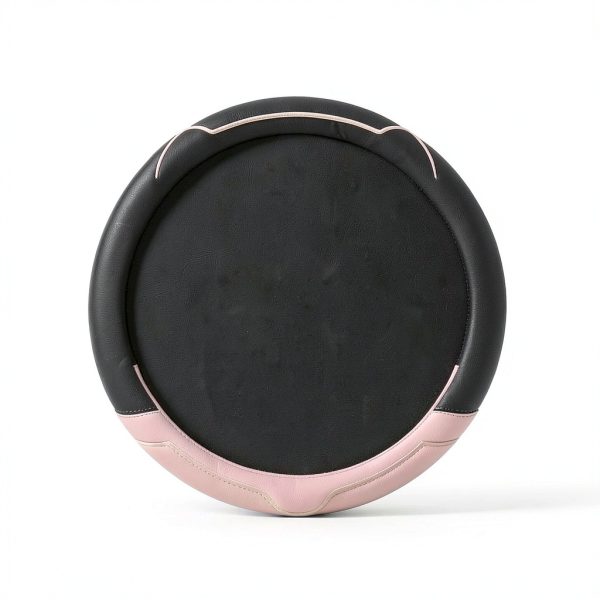 YUE Plush Steering Wheel Cover for Mazda CX-90 Pink Brown-0