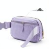 Gitus Initial Patch Waist Pack Corduroy Girls Fanny Bag-5