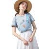 Gitus Initial Patch Waist Pack Corduroy Girls Fanny Bag-1