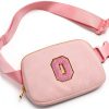 Gitus Initial Patch Waist Pack Girls Corduroy Fanny Bag-0