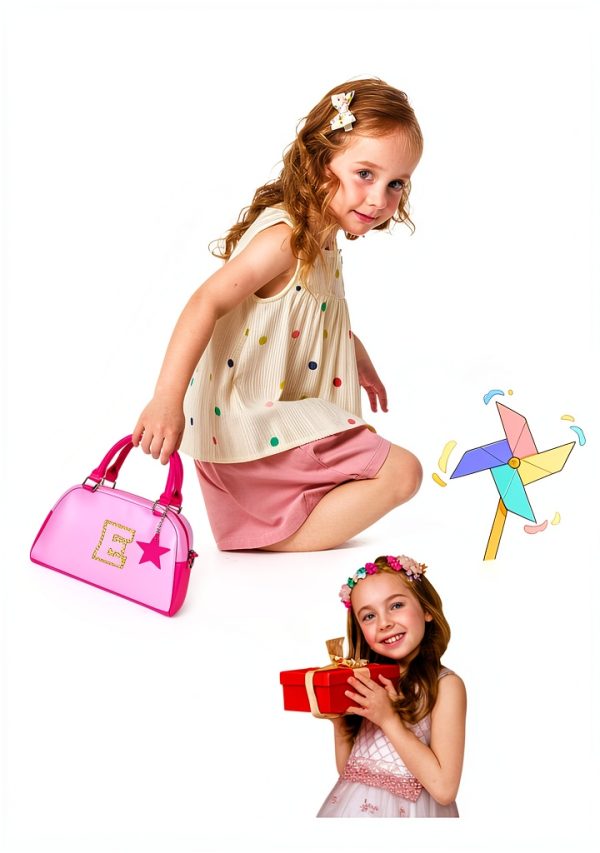 Elilier Girls Initial Purse Crossbody Bag Soft PU Leather-2