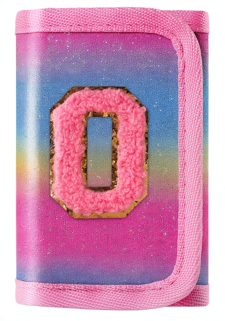 Girls sequin wallet showing multi-compartment design and sparkle details