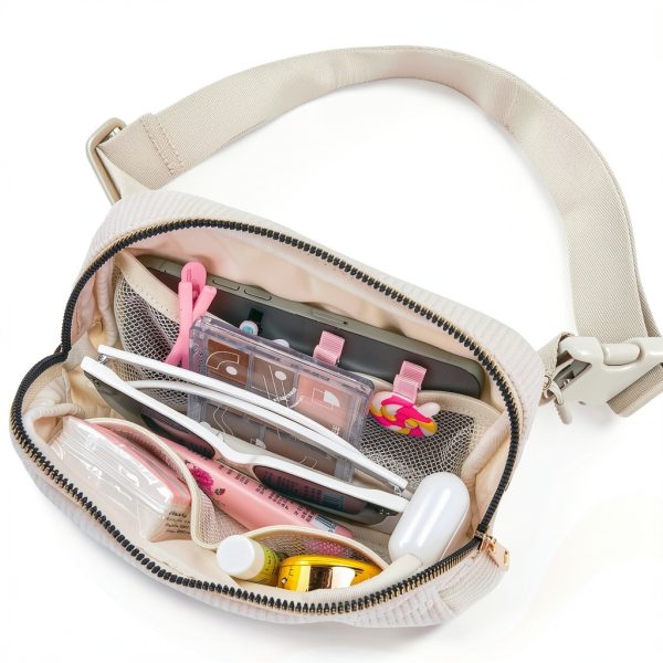 BigaoDirect Girls Corduroy Initial Fanny Pack Waist Bag-4