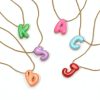 Initial Necklace 14K Gold Plated Enamel Balloon Letter Women-5
