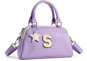Elilier Initial Kids Purse Crossbody Bag Faux Leather-0