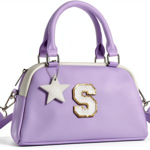 Elilier Initial Kids Purse Crossbody Bag Faux Leather-0