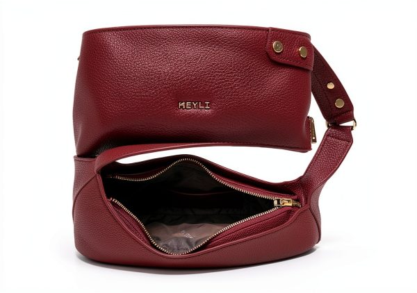 Keyli Shoulder Bag Black PU Leather Tote-5