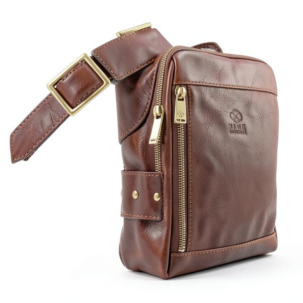 Time Resistance Leather Sling Bag Unisex-3
