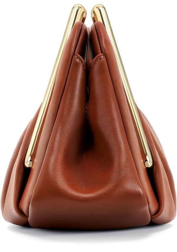 Vegan Leather Clutch VeganLux Gold Hardware Women-4