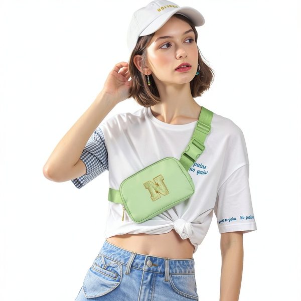 Girls Initial Patch Fanny Pack BigaoDirect Nylon-1