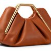Vegan Leather Clutch VeganLux Gold Hardware Women-3