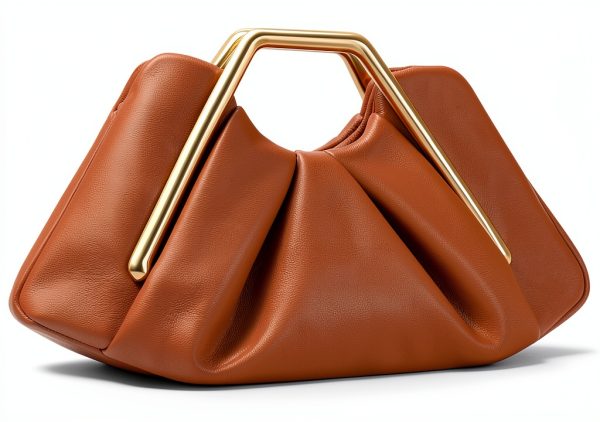 Vegan Leather Clutch VeganLux Gold Hardware Women-3