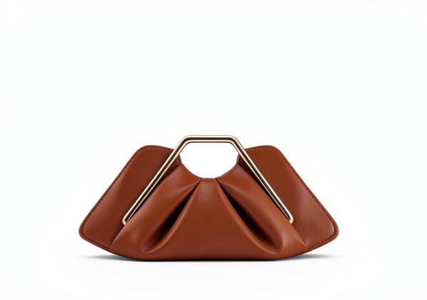Vegan Leather Clutch VeganLux Gold Hardware Women-5