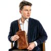Time Resistance Leather Sling Bag Unisex Travel-2