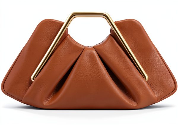 Vegan Leather Clutch VeganLux Gold Hardware Women-0