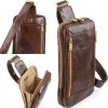 Time Resistance Leather Sling Bag Unisex-4