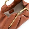 Vegan Leather Clutch VeganLux Gold Hardware Women-2