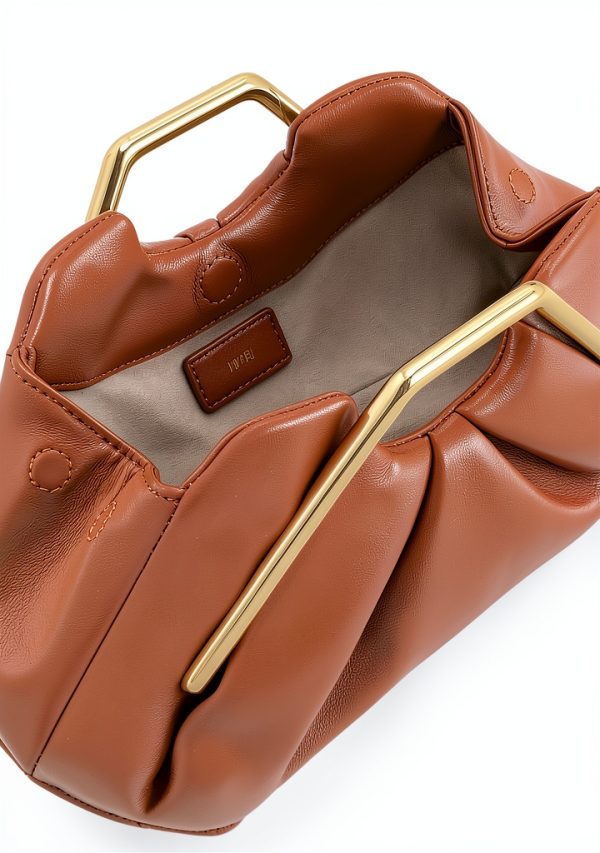 Vegan Leather Clutch VeganLux Gold Hardware Women-2