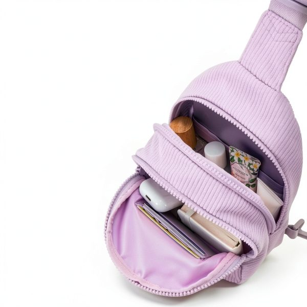 Viverte Small Sling Bag for Girls Corduroy Material-2
