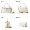 Lambskin Leather Crossbody Bag by LuxeCraft – Quilted Square Design-3