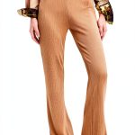 Desigual Women's Casual Pants Brown X-Large – Lightweight Stretch-0