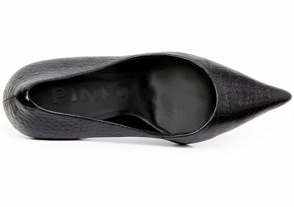 Pinko Womens Black Leather Slip-On Shoes Model 102034 A190 Size 7-8.5-2