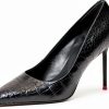 Pinko Womens Black Leather Slip-On Shoes Model 102034 A190 Size 7-8.5-0