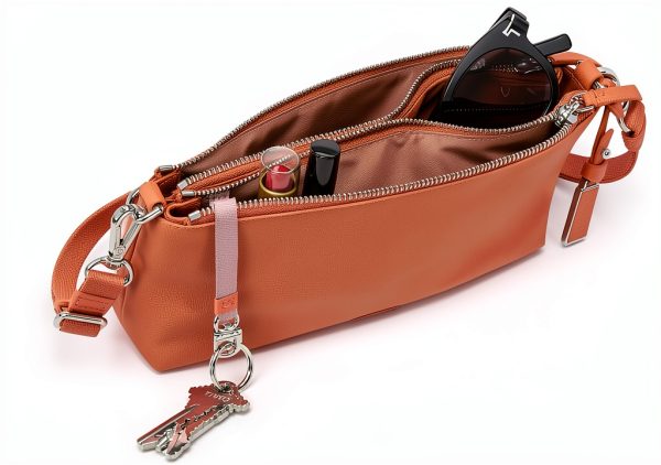 Tumi Women's Crossbody Bag One Size Pink Clay Leather-1