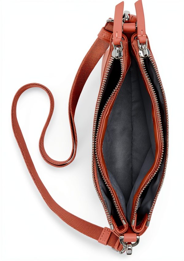 Tumi Women's Crossbody Bag One Size Pink Clay Leather-3
