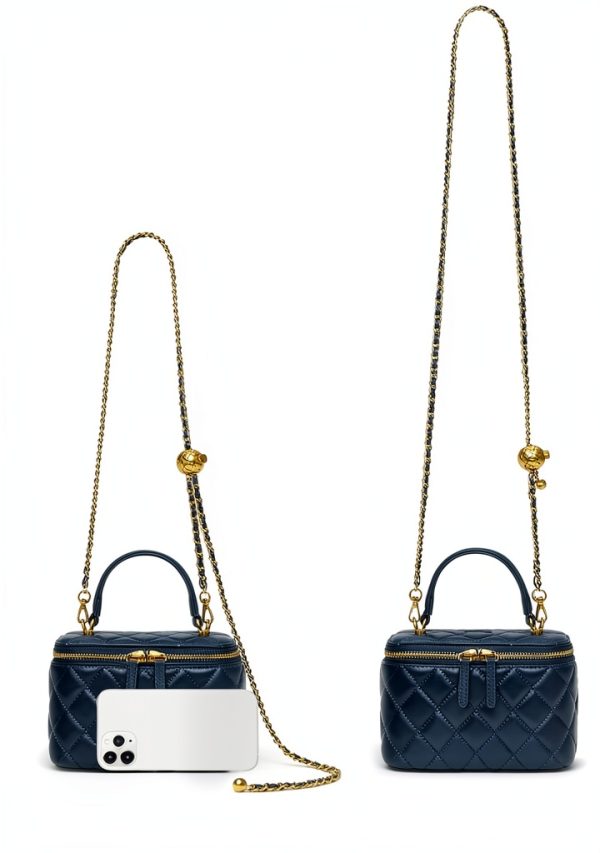 Aurelia Leather Crossbody Bag for Women Quilted Square Design 3 Color-4
