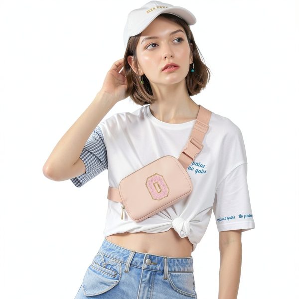 Gitus Travel Money Belt Adjustable Nylon Waist Pack with Initial Patch-1