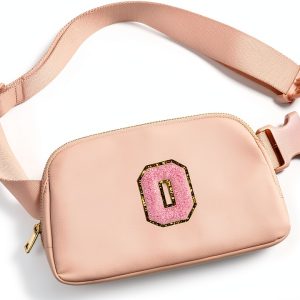 Gitus Travel Money Belt Adjustable Nylon Waist Pack with Initial Patch-0