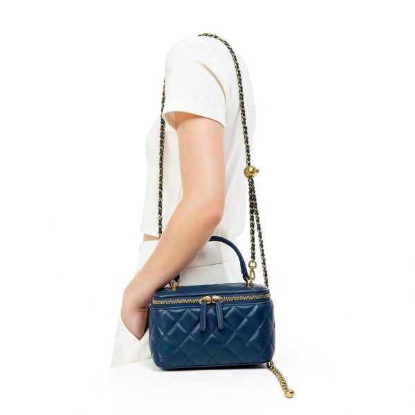 Aurelia Leather Crossbody Bag for Women Quilted Square Design 3 Color-1