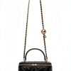Lambskin Leather Women’s Crossbody Bag – Vintage Quilted Box Design,-6