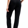 Desigual Women's Wide Leg Casual Pants Black Elastic Waist-1