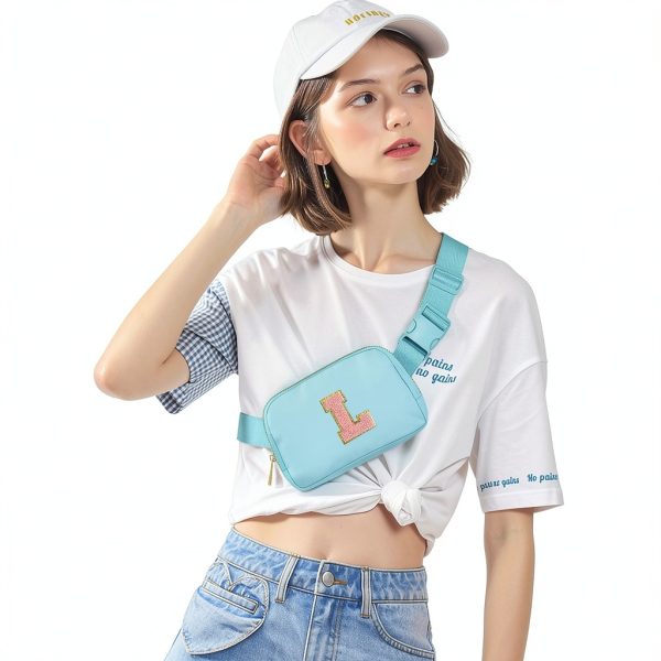 BigaoDirect Personalized Initial Fanny Pack Adjustable Belt Bag-1