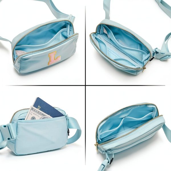 BigaoDirect Personalized Initial Fanny Pack Adjustable Belt Bag-4