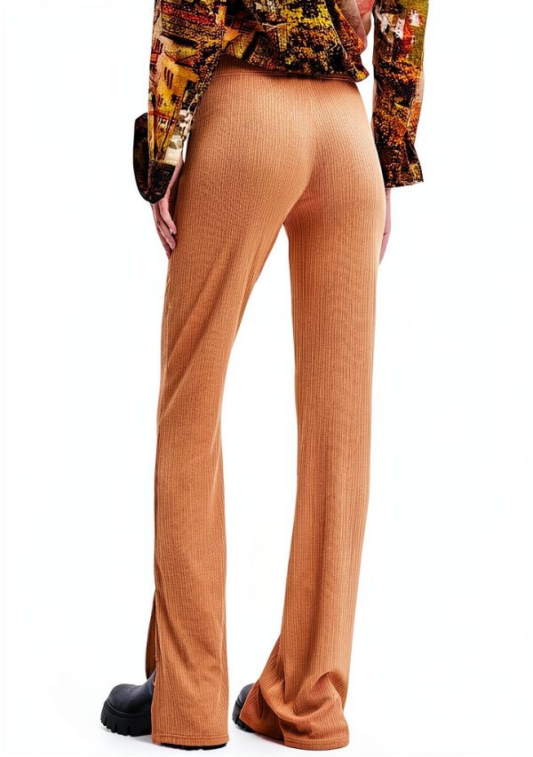 Desigual Women's Casual Pants Brown X-Large – Lightweight Stretch-1