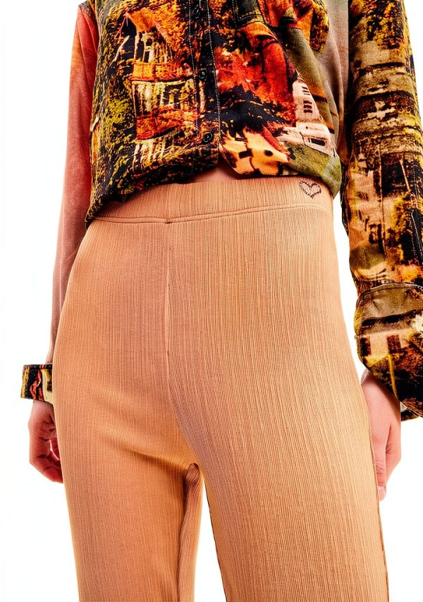 Desigual Women's Casual Pants Brown X-Large – Lightweight Stretch-2