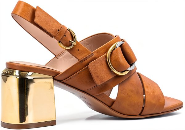 Pinko Women Calf Leather Sandals Biscuit and EU Sizes 35 to 40-2