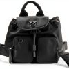 Pinko Damen Vagabond Backpack Mini Recycled Nylon Rucksack, Z99b_black Limousine Block Colour, 18 cm-0
