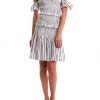 Pinko Summer Sleeveless Wide Neck Cotton Dress White Size 38-0