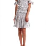 Pinko Summer Sleeveless Wide Neck Cotton Dress White Size 38-0