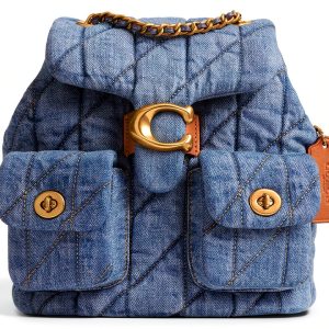 COACH Women's Quilted Leather Tabby Backpack-0