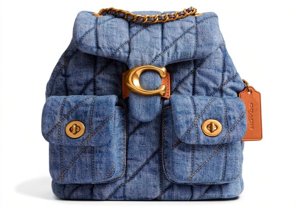 COACH Women's Quilted Leather Tabby Backpack-0