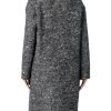 Pinko Women's Eprom Tweed Button Coat Dress Small Zz2 Nero Bianco-2